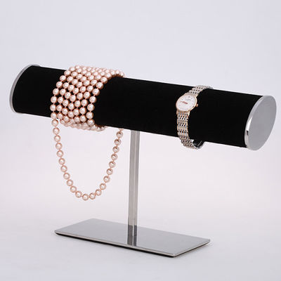 Cremalheira de exposição de aço inoxidável da colar do suporte da joia do suporte da cremalheira do bracelete