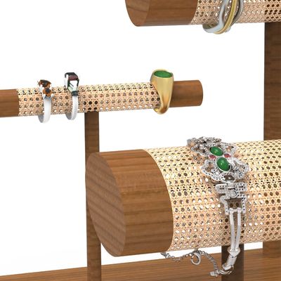 Do suporte de madeira do bracelete da bancada suporte de exposição de madeira luxuoso da joia