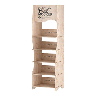 Bevis Moderno 4 camadas Removível madeira contraplacado display Racks piso Stand para supermercado loja display embalado em cartão
