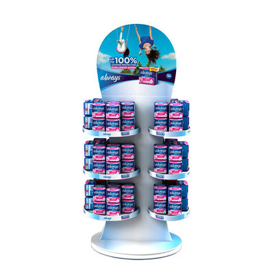 qualidade  Demountable Metal Cosmetic Display Rack Supermarket Display Rack For Sanitary Pads Fábrica