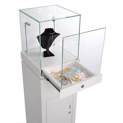 qualidade  Wooden Point Of Purchase Pop Display Necklace Jewelry Display Stand With Lock Fábrica