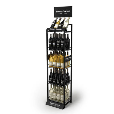 Metal efervescente personalizado da cremalheira do vinho dos suportes de exposição do metal da bebida da cremalheira do vinho do estilo da forma para o bar