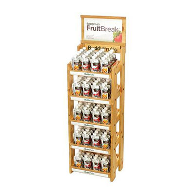 Suporte de exposição ereto livre de madeira do petisco dos frutos secos para a loja