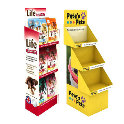 Cremalheira de exposição de madeira da loja de animais de estimação do suporte de exposição do assoalho da pálete de Cat Product Clean Toy Food do cão meia