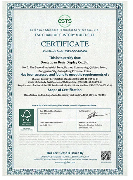 China Dongguan Bevis Display Co., Ltd Certificações
